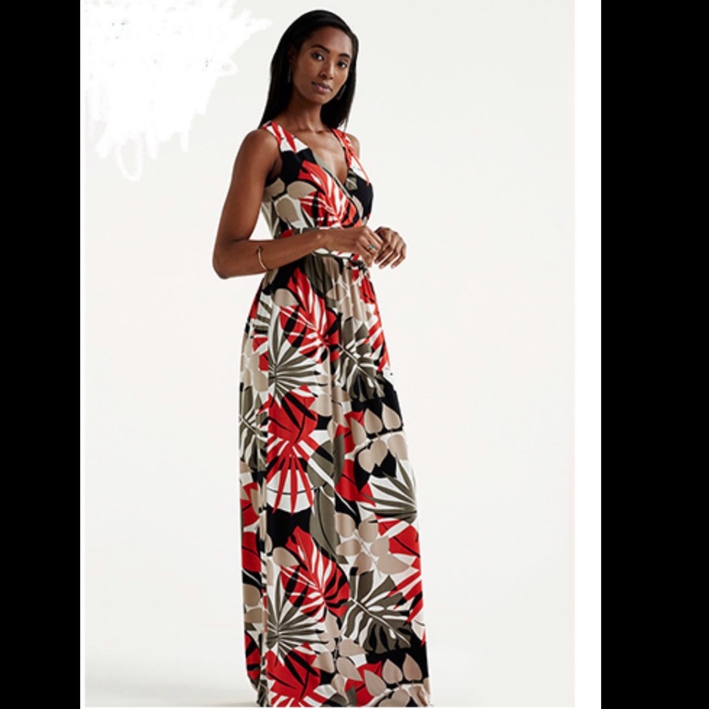 Long Tall Sally Bold Leaf Maxi Dress